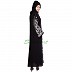 Layered abaya - Islamic dress with floral motifs